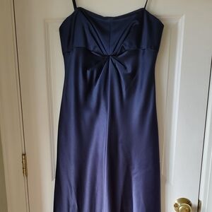 Satin long formal sleeveless dress. Size 8